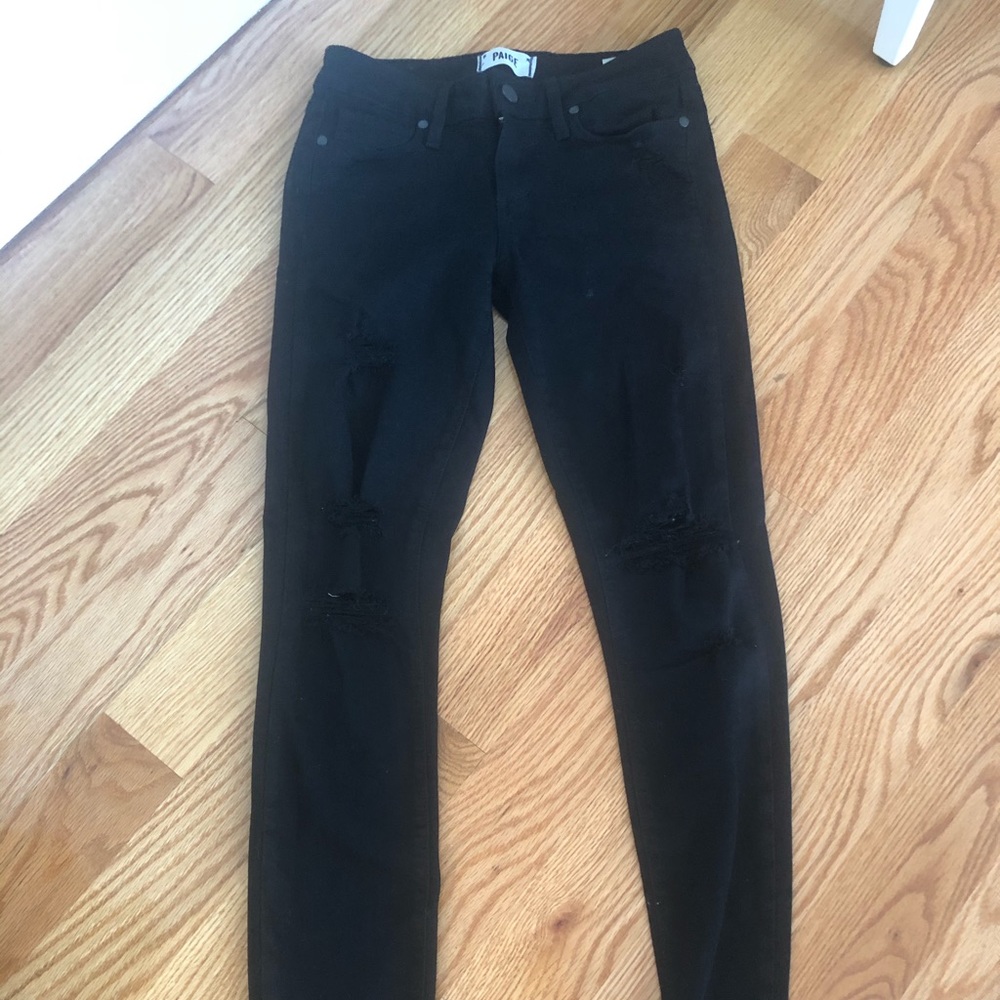 Great condition high waisted black Paige Jeans.